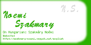 noemi szakmary business card
